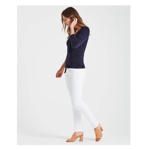 AG Adriano Goldschmied The Stilt Cigarette Skinny White Jeans Size 26 EUC